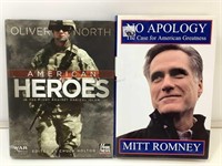 Signed Books. Mitt Romney & Oliver North
