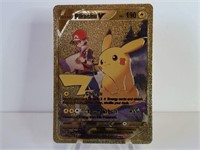 Rare Pokemon Gold Foil Pikachu V