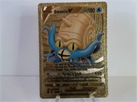 Rare Pokemon Gold Foil Omastar V