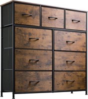 WLIVE 9-Drawer Dresser  Fabric Storage  Brown