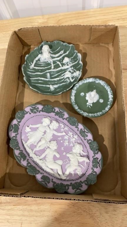 Three decorative plates