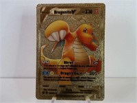 Rare Pokemon Gold Foil Dragonite V