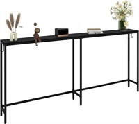 Leomonio 70 Sofa Table  Black 7.9x70.9x31.7
