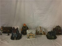 Assorted Bradford Exchange Village Houses. Some