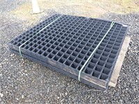 60"x72" Black Metal Rail Panels