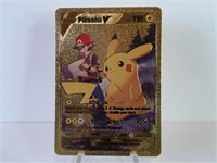 Rare Pokemon Gold Foil Pikachu V