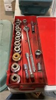 3/4" drive socket set in a snap on box