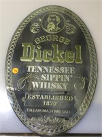 George Dickel Whiskey Oval Advertising Mirror