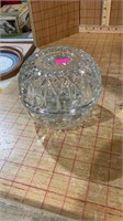 Clear glass container with lid