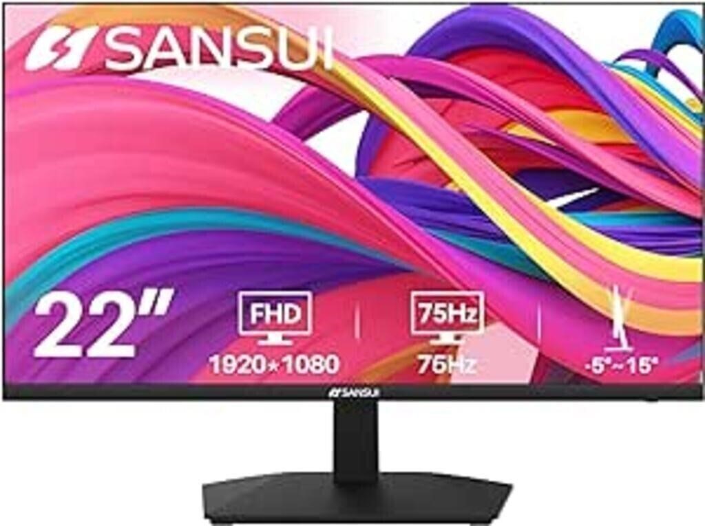 22IN SANSUI ES-22F1 MONITOR FHD 75HZ COMPUTER