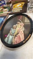 Oval frame picture