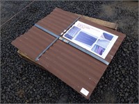 47'x37" Brown Metal Roof Panels