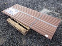 37"x8' Brown Metal Roof Panels