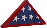 Flag Display Case for 5' X 9.5' Burial Flag  Red