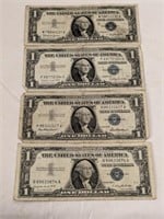 4 - 1957 One Dollar Silver Certificate