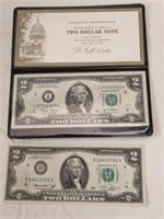 1976 & 2003 Two Dollar Federal Reserve Notes