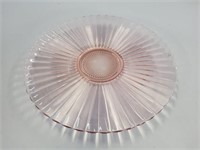 Pink Depression Glass Platter 13in Across
