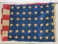 Vintage 48 Star US Flag 104in X 70in