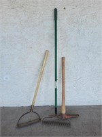 Weed Tool, Pickaxe & Rake