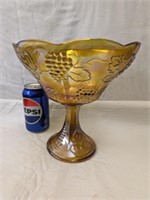 Indiana Carnival Glass Compote 8 1/2" tall