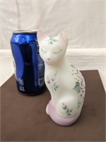 Fenton Handpainted, Signed Stylized Cat 6" tall