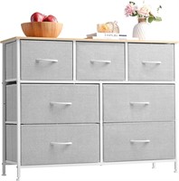 $70  Somdot 7-Drawer Dresser - Grey/Maple