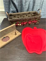 Apple lot- shelf, cutting board, basket