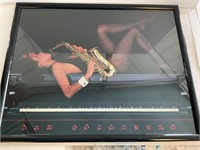 Hot Sensation "Jim Shick" Piano Sax 1980s 30x24in