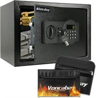 Voncabay Steel Money Safe Box for Home with