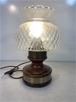 Hurricane Style Electric Lamp, 12in Tall