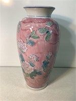 Vase W/Butterflies & Flowers, 14.5in Tall