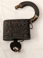 NE Plus Ultra Vintage Lock w/ Key
