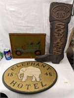 Vintage Man Cave/Bar Signs, Elephant is Masketeers