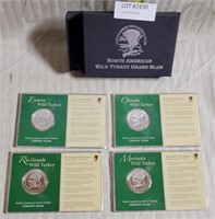 NORTH AMERICAN WILD TURKEY GRAND SLAM COIN SET