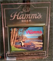 VTG. HAMM'S BEER LIGHTED PLASTIC SIGN