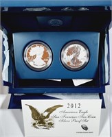 2012-S  Two-coin Silver Eagle set   Proof