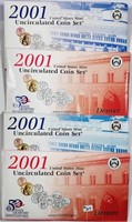 2  2001 P&D  US. Mint Uncirculated sets