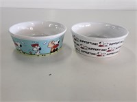 2 Peanuts Bowls, Featuring Snoopy