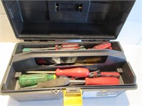 16" PLASTIC TOOLBOX WITH TOOLS