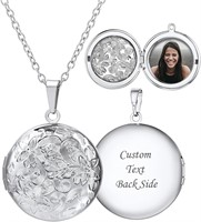 $18  U7 Personalized Locket  Platinum  18in Chain