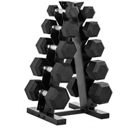 CAP Barbell 150 LB Coated Hex Dumbbell Weight Set