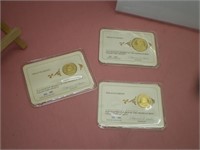 Silver / Gold Franklin Mint Collectors Tokens