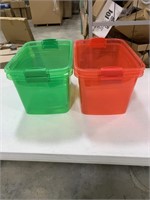 4 totes with lids