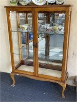 Mirror Backed China Cabinet w/- Glass Shelves