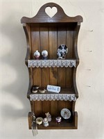 Set Timber Wall Mounted Display Shelves &