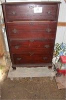 VTG DRESSER, DOVETAILED DRAWERS, 34X18X52