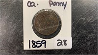 1859 Big Penny Coin