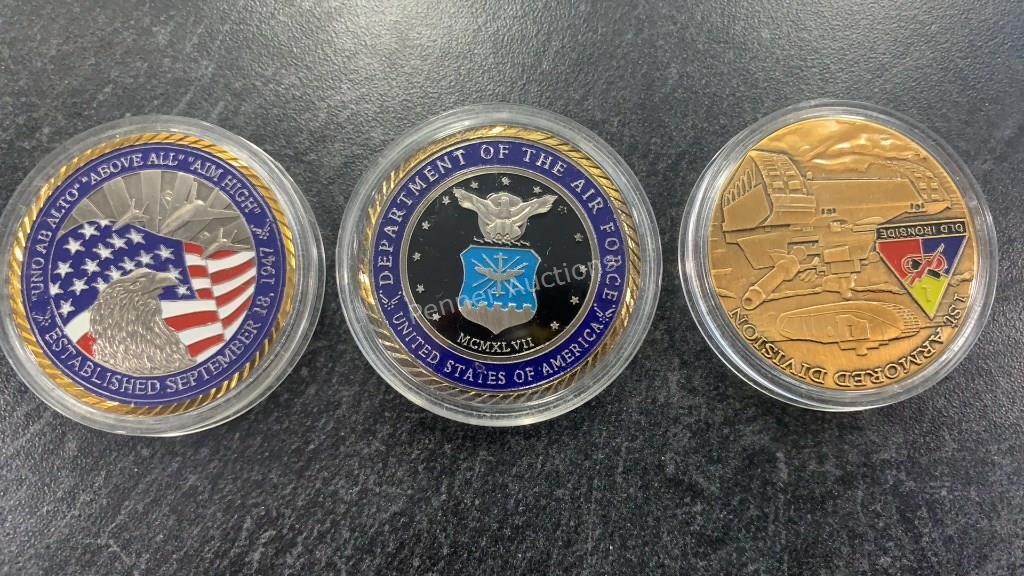 (3) Novalty US Air Force Coins