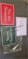 7pk of 3 Christmas signs