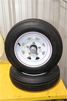 2 Journey 5.30-12 Tires With Rims And Hubs - New